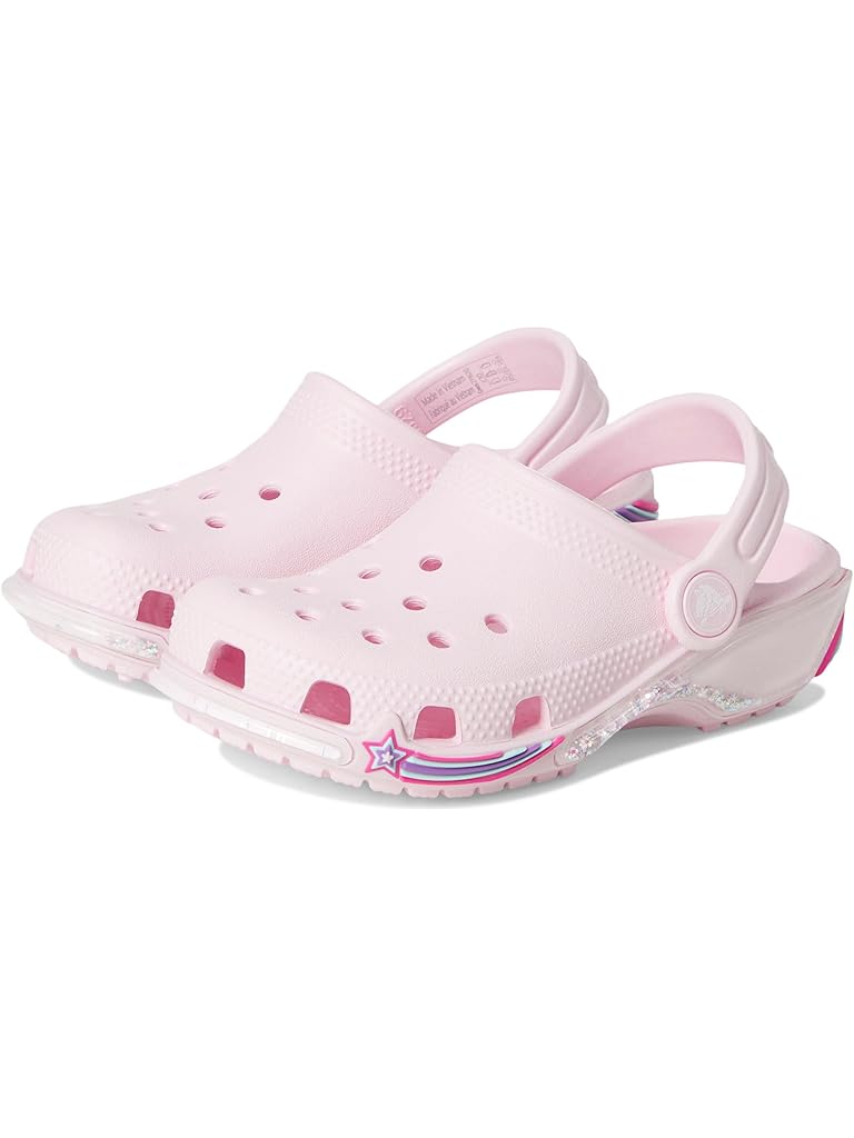 Pink Crocs Kids Classic Marbled Tie-Dye Clog