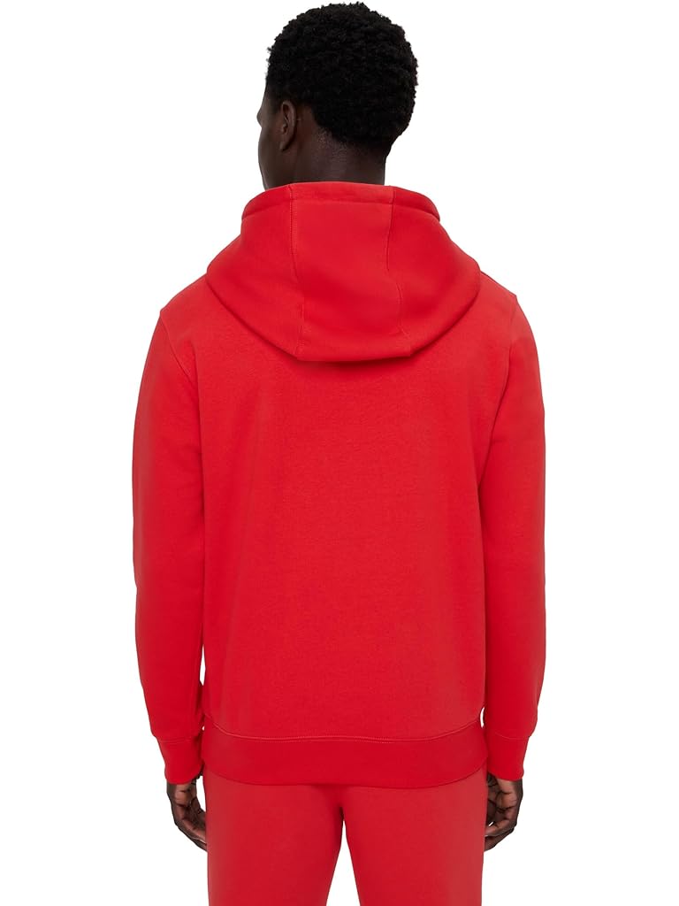 Red Nike Club Fleece Pullover Hoodie