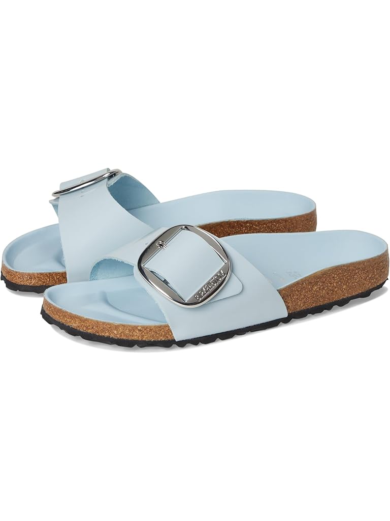Blue Birkenstock Madrid Big Buckle High Shine