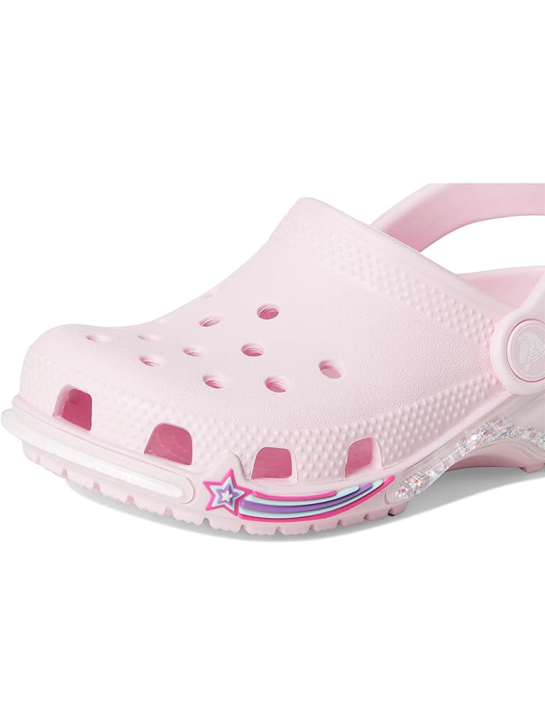 Pink Crocs Kids Classic Marbled Tie-Dye Clog