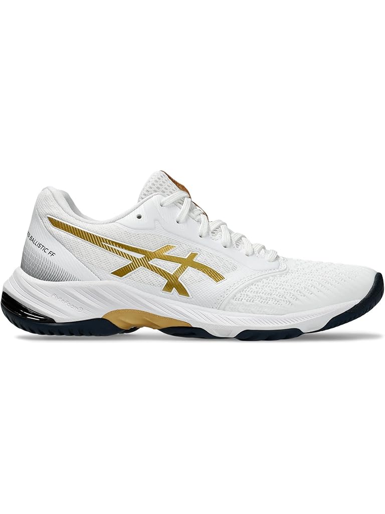 White ASICS Women's Netburner Ballistic FF 3 Volleyball Shoe