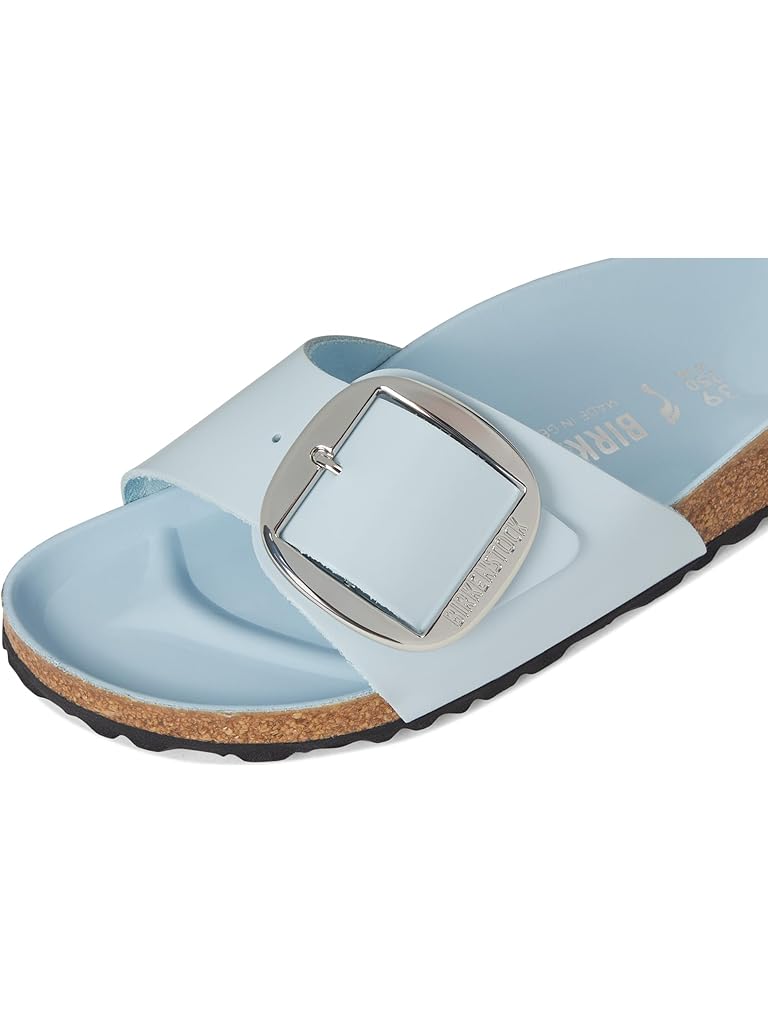 Blue Birkenstock Madrid Big Buckle High Shine