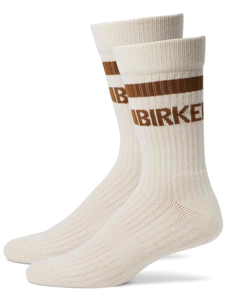 Beige Birkenstock Cotton Crew Stripe Socks