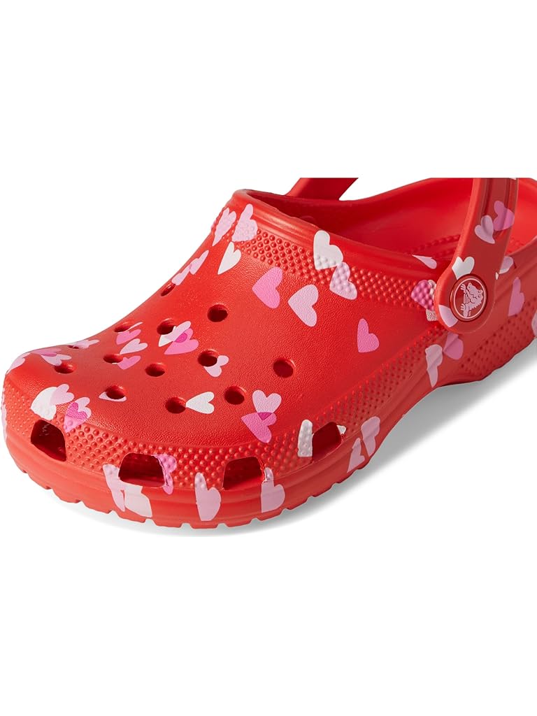 Red Crocs Kids Classic Clogs with Patterns and Graphics (Little Kid/Big Kid)