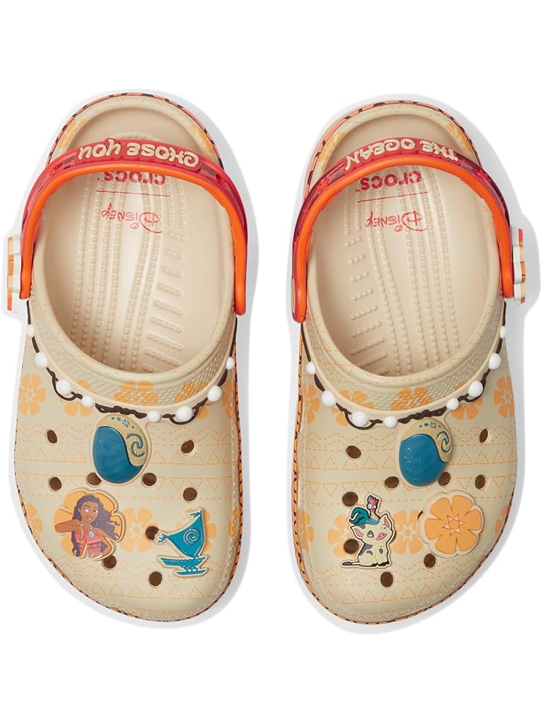 Beige Crocs Kids Disney Moana Classic Clogs (Little Kid/Big Kid)