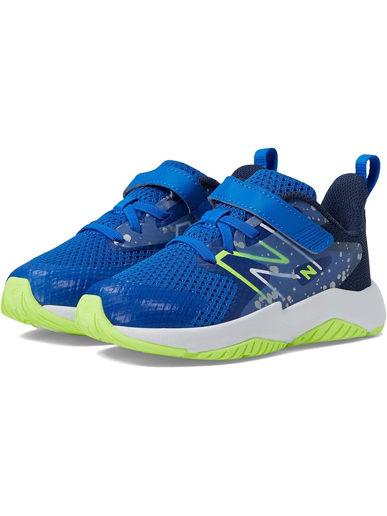 Blue New Balance Kids Rave Run v2 Bungee Lace with Hook-and-Loop Top Strap (Infant/Toddler)