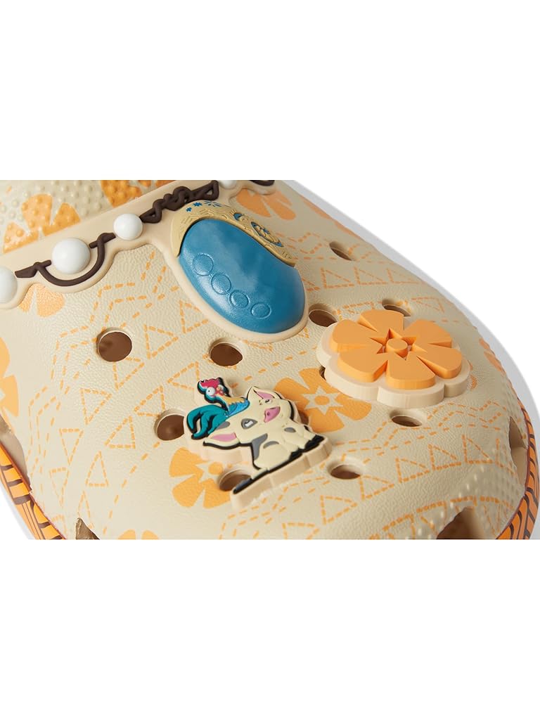 Beige Crocs Kids Disney Moana Classic Clogs (Little Kid/Big Kid)