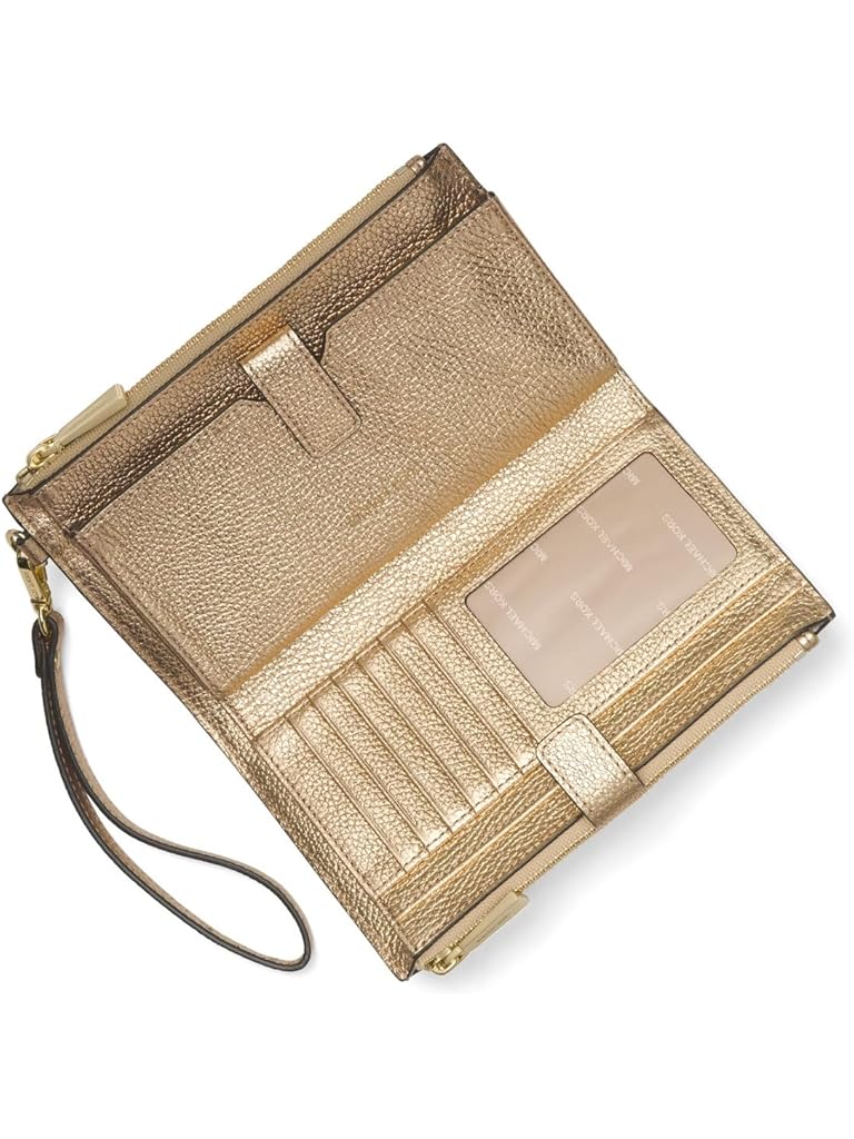 Gold MICHAEL Michael Kors Bi-Fold Wristlet With Multi Compartments