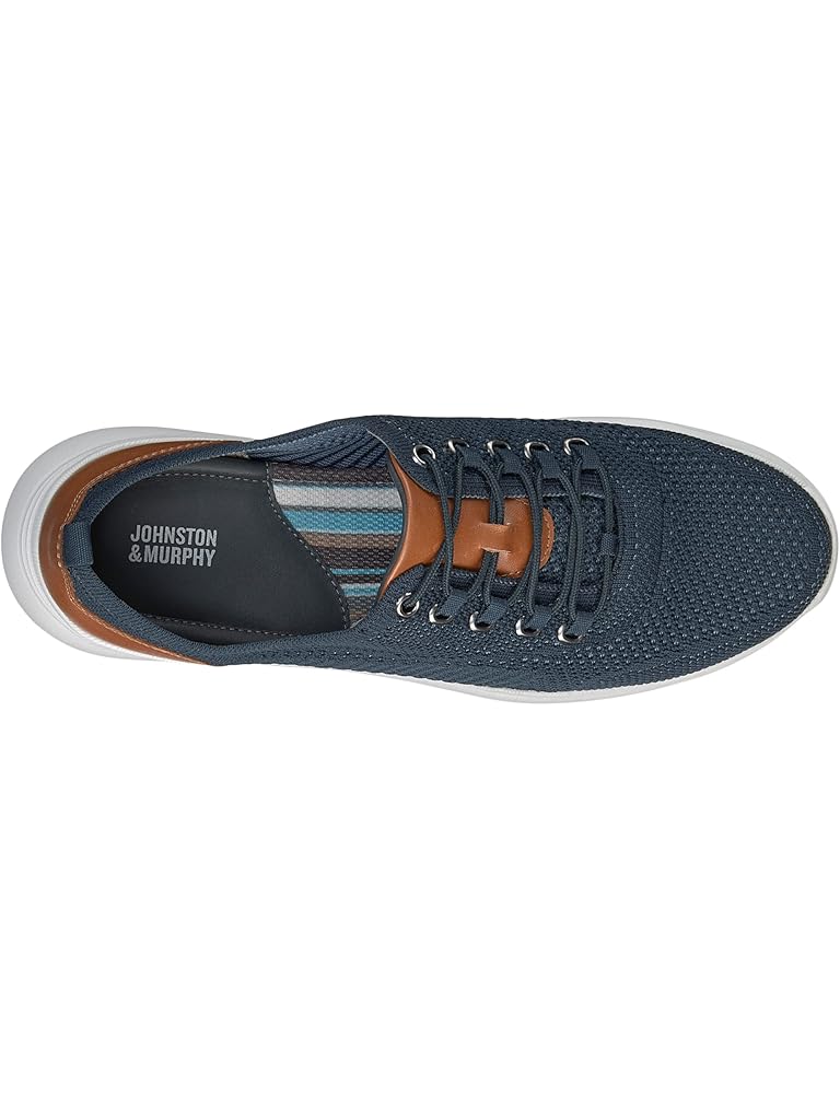 Navy Johnston & Murphy Kids Amherst Knit U Throat (Little Kid/Big Kid)