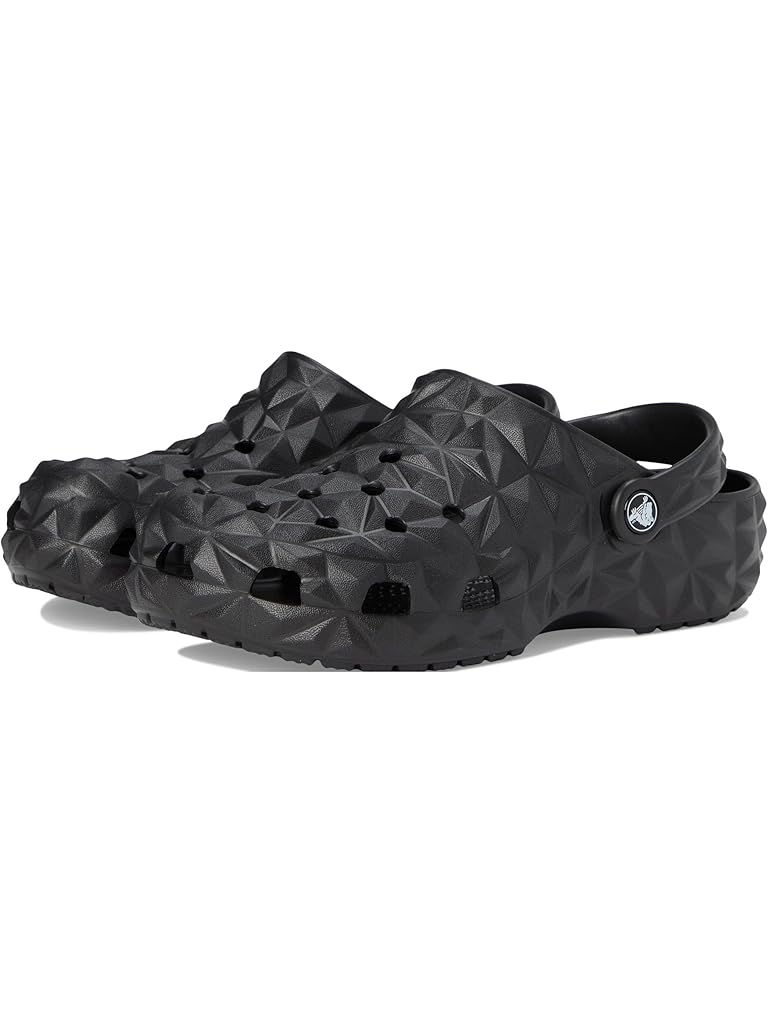 Black Crocs Kids Classic Geometric Clog (Little Kid/Big Kid)