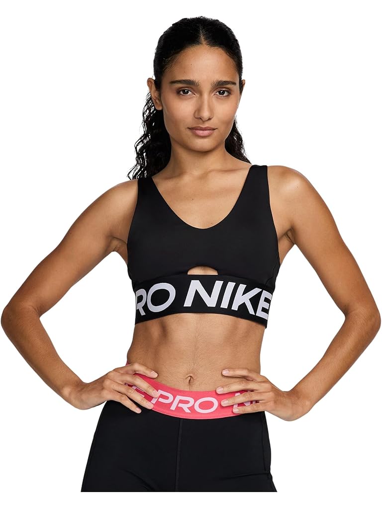 Black Nike Pro Indy Plunge Medium Support Bra